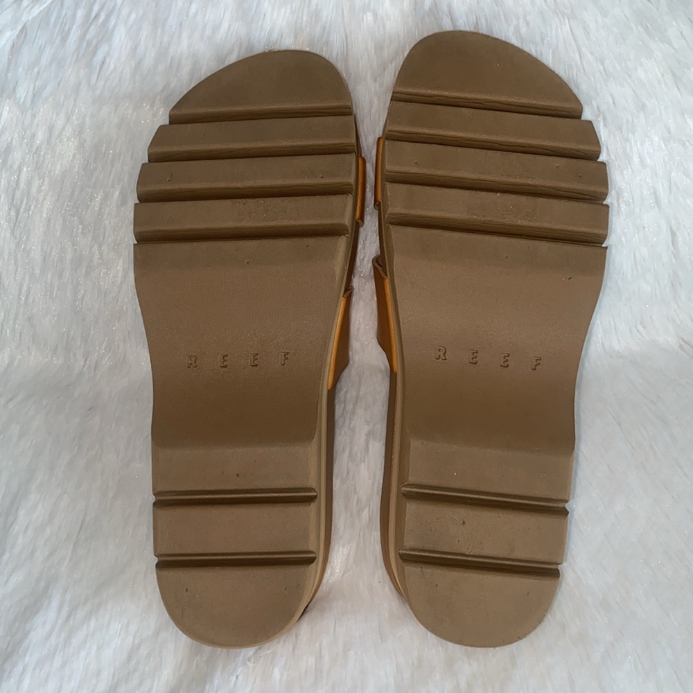 REEF Vista Higher Two Strap Slide Tan Sandals - Picture 3 of 11